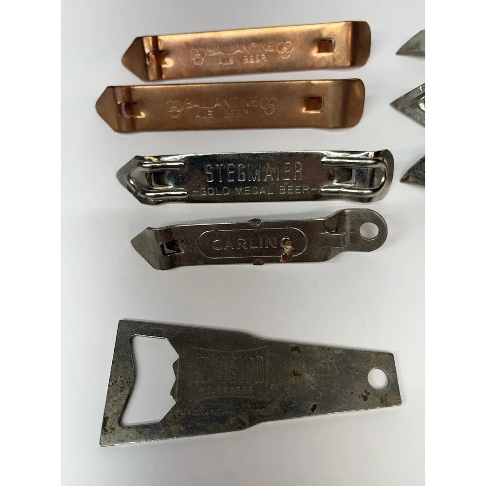 Beer Bottle Openers Metal Vintage Ballantine Stegmaier Schmidts Others Lot Of 13